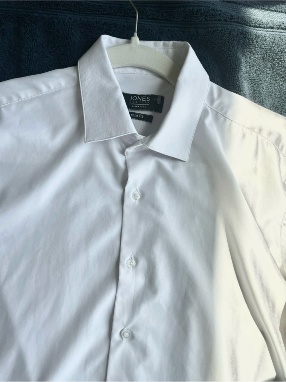 Jones New York Men's White Button-Up Dress Shirt - Picture 3 of 7